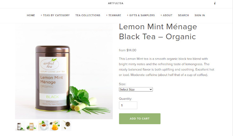 Lemon Mint Menage by Artful Tea